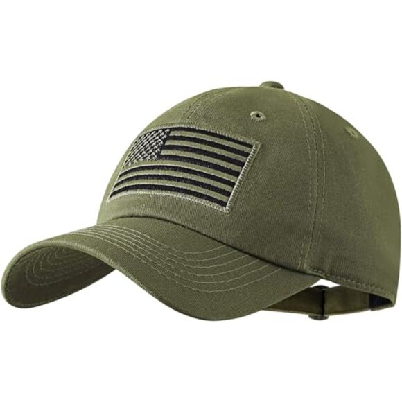 American Flag Baseball Hat Low Profile Washed Cotton Adjustable Classic - Picture 2 of 7